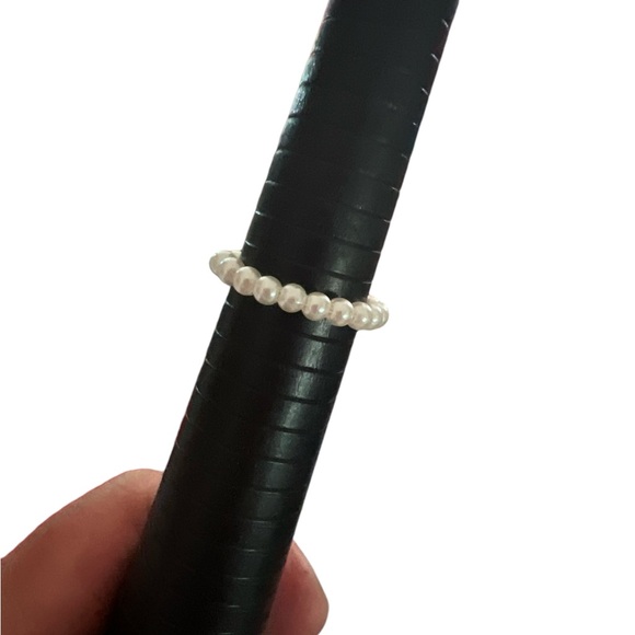 HANDMADE | PEARL WIRE RING SZ 11 - Picture 3 of 4